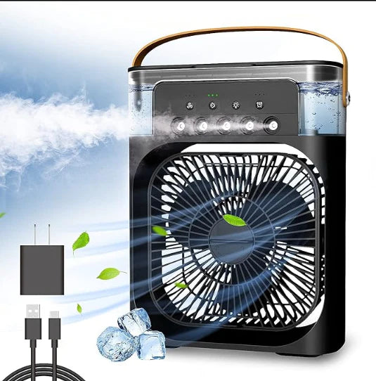 3 In 1 Air Humidifier Cooling Fan LED Night Light